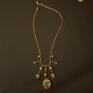 Goldstone necklace stones are amber